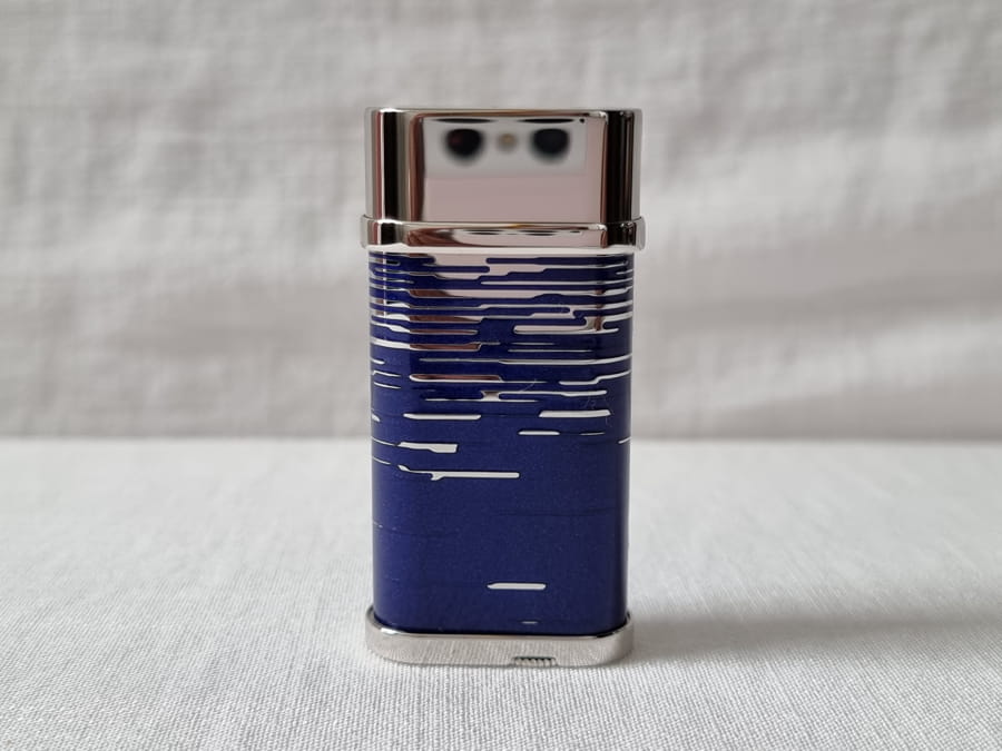 Bật lửa Cartier Palladium and Lacquer Blue