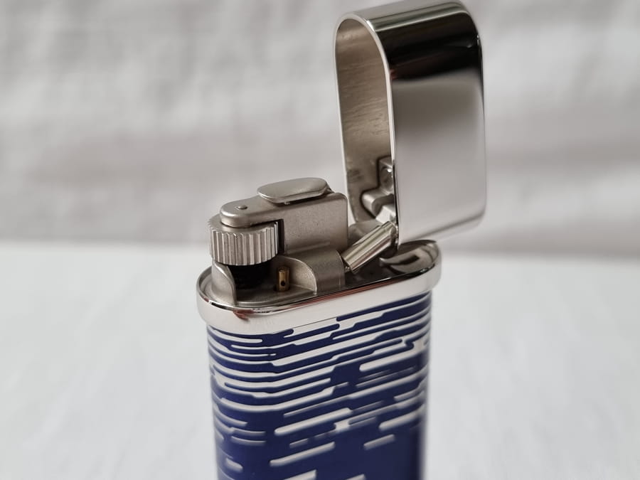 Bật lửa Cartier Palladium and Lacquer Blue